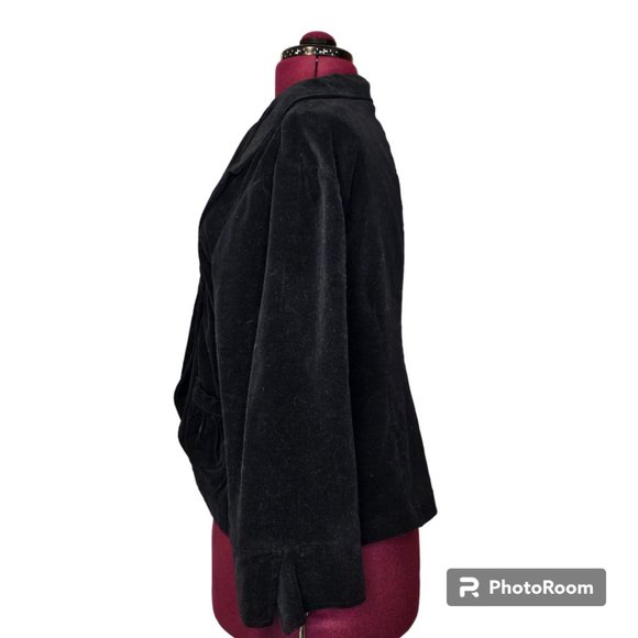 Morbid Threads XXL Black Velour Blazer | Three-Quarter Sleeves | Hot Topic - Picture 3 of 4